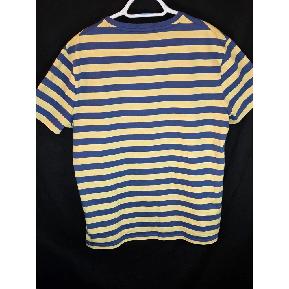 Polo Ralph Lauren‎ Men's Custom Slim Fit Striped T Shirt Blue Yellow Large